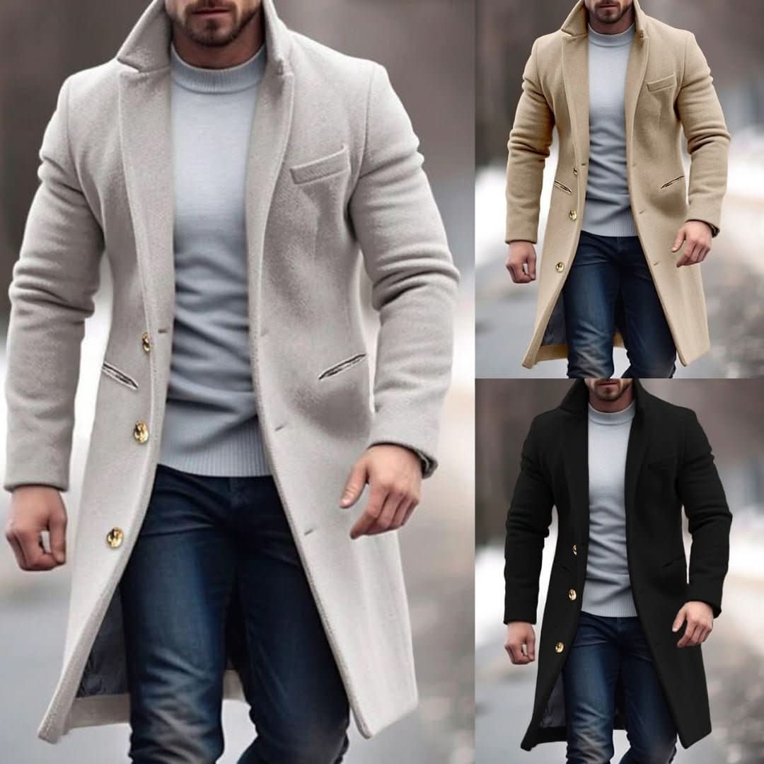 Heren Lange Winter Manteljas - Trenchcoat