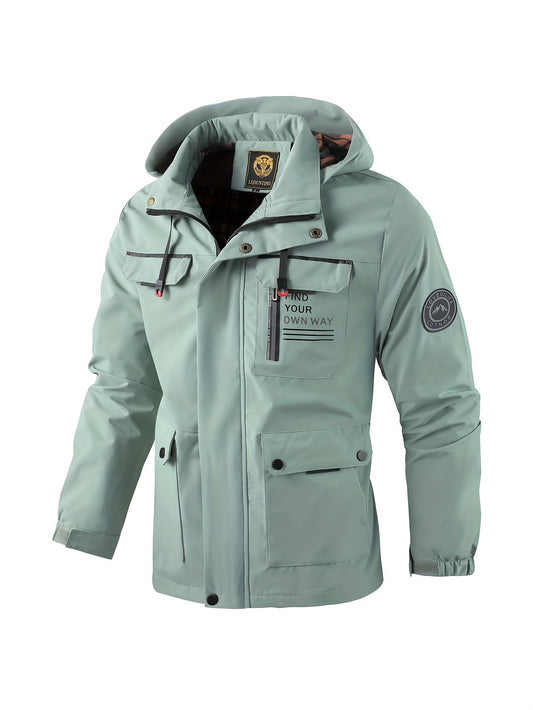 Heren Winterjas met Capuchon - Skijas Lichtgroen