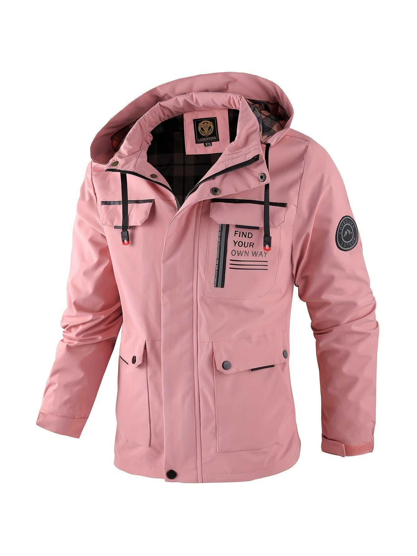 Heren Winterjas met Capuchon - Skijas Roze