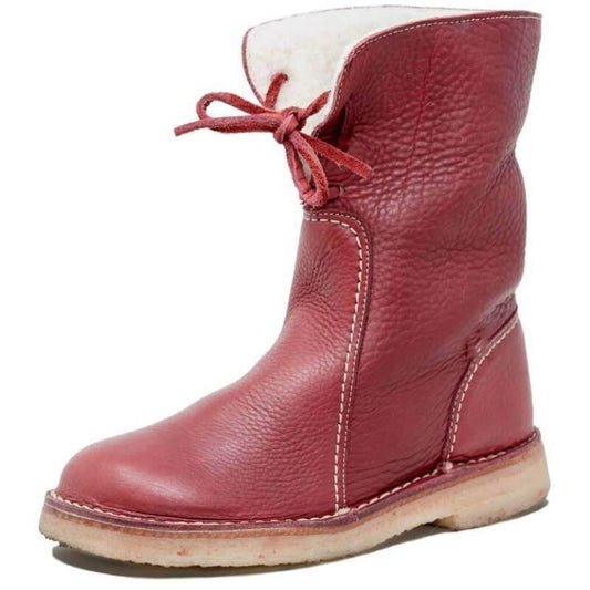 Dames Winterlaarzen met Stevig Profiel Rood
