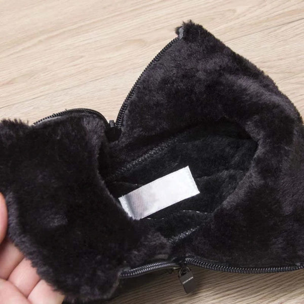 Heren Winterschoenen met Instapmodel, Ritssluiting en Gevoerde Schacht