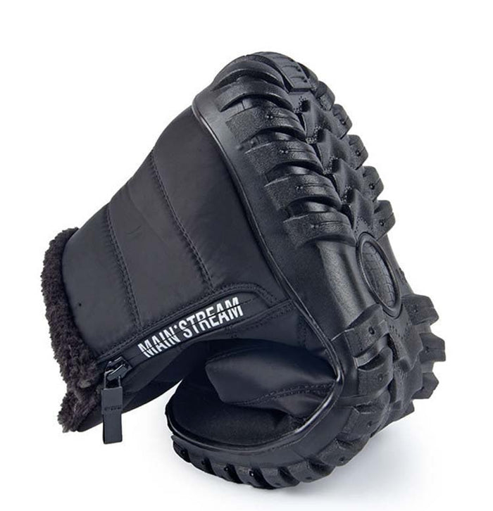 Heren Winterschoenen met Instapmodel, Ritssluiting en Gevoerde Schacht