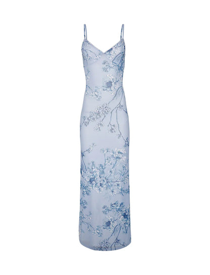 Dames Lange Jurk met Bloemenprint