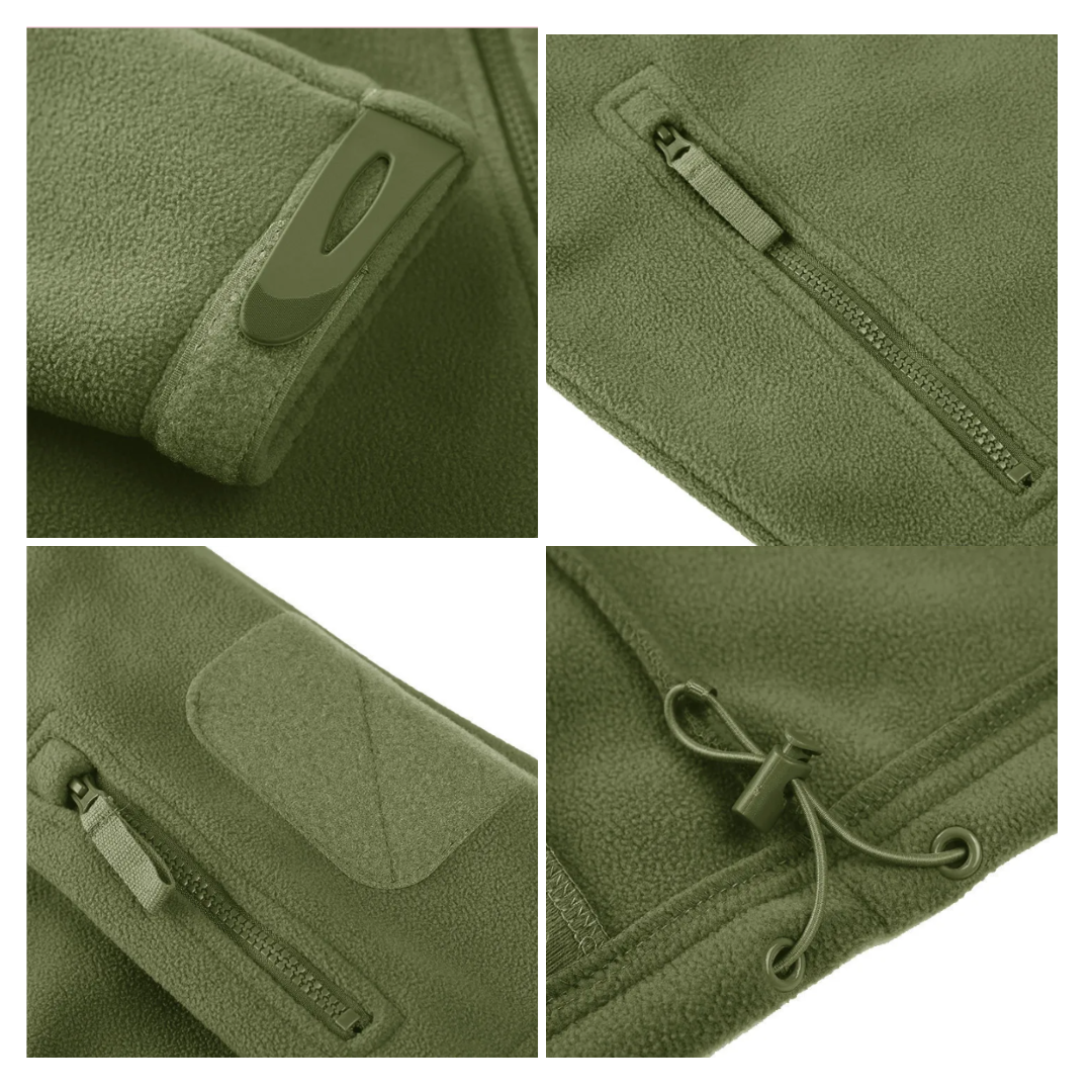 Heren Fleece Jack met Hoge Kraag en Ritszakken
