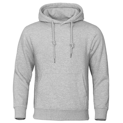 Heren Basic Effen Hoodie met Capuchon Donkergrijs