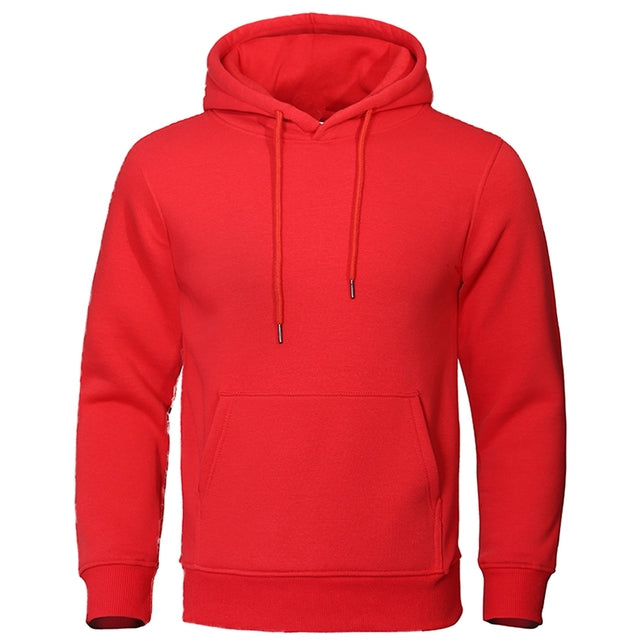 Heren Basic Effen Hoodie met Capuchon Rood
