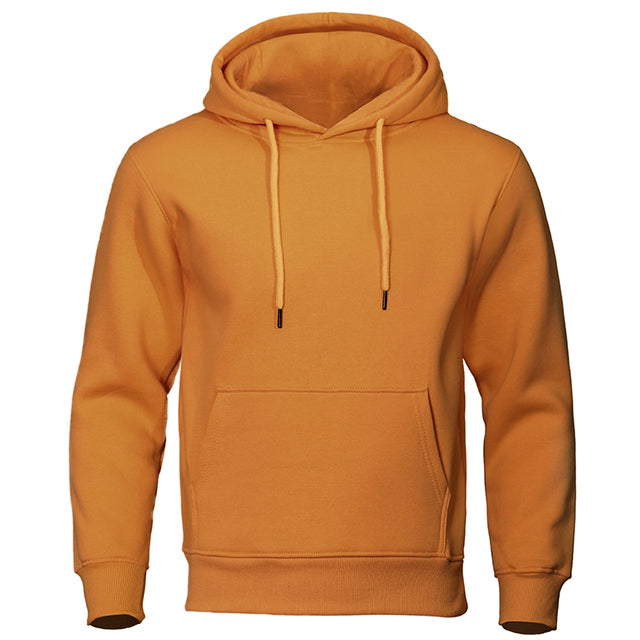 Heren Basic Effen Hoodie met Capuchon Bruin