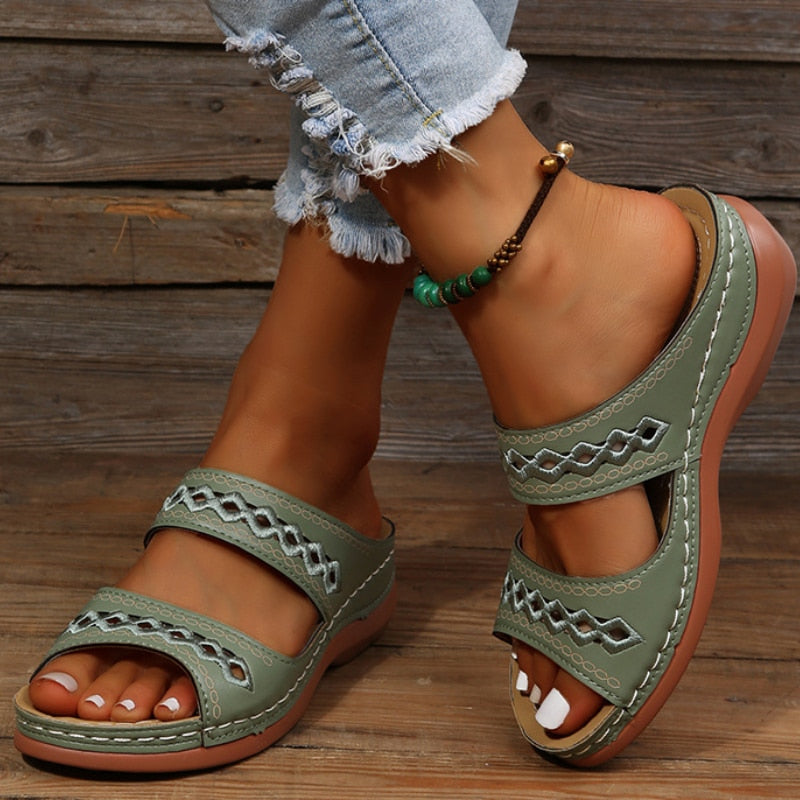 Dames Sandalen Boho Stijl Groen