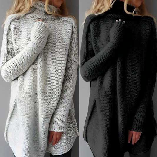 Vrouwen Coltrui Jurk met Lange Mouwen