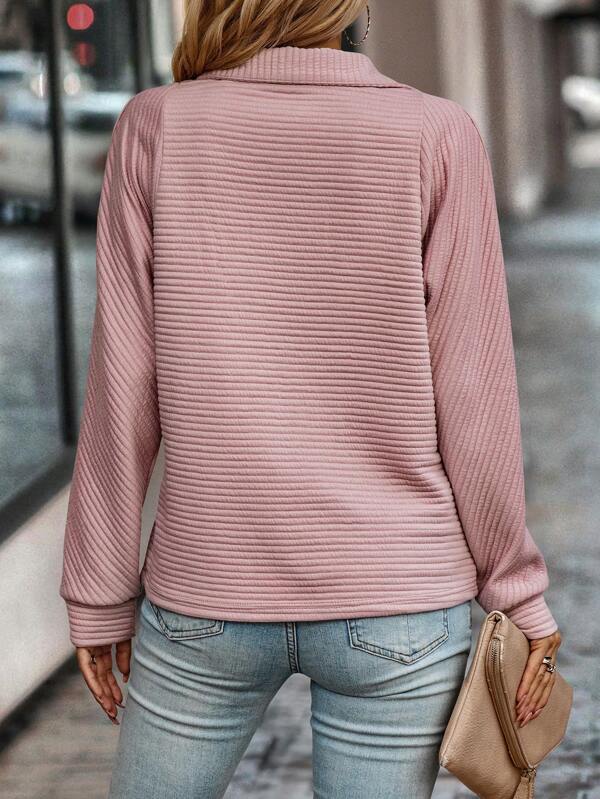 Dames Pullover Trui met Halve Rits