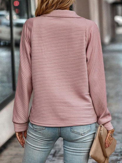 Dames Pullover Trui met Halve Rits