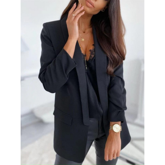 Dames Blazer en Colberts met Open Voorkant Zwart