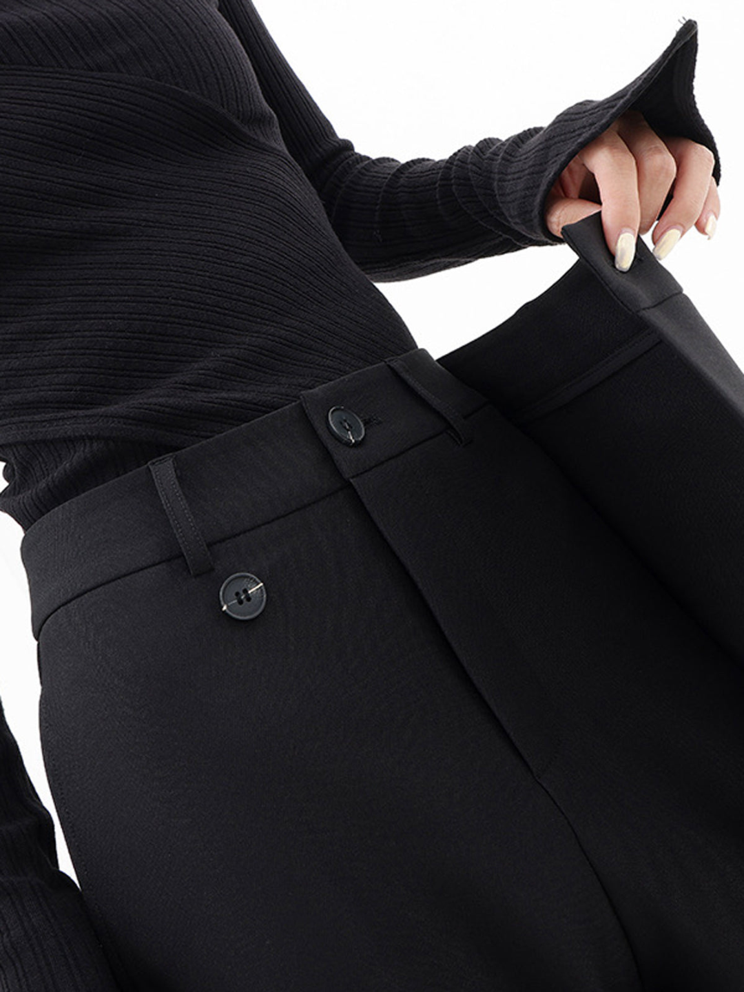 Dames Asymmetrische Broek met Wijde Pijpen