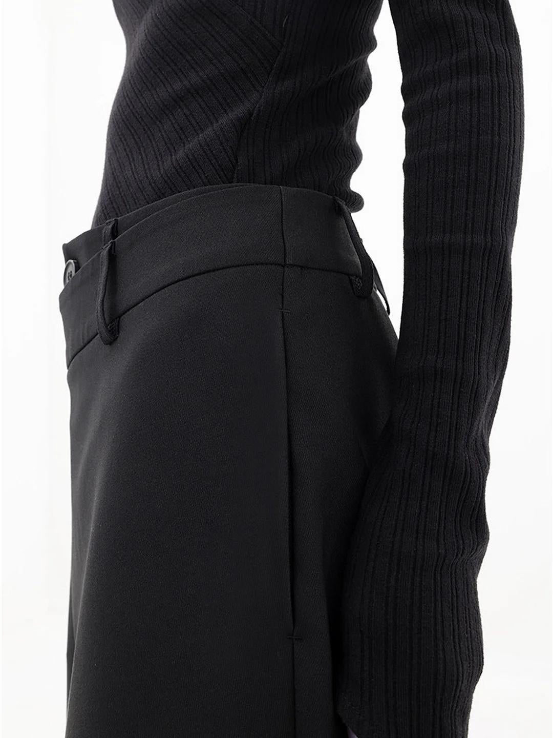 Dames Asymmetrische Broek met Wijde Pijpen