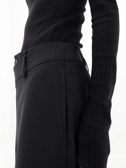 Dames Asymmetrische Broek met Wijde Pijpen