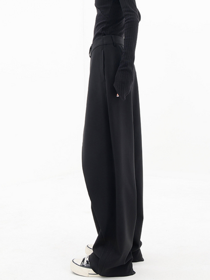 Dames Asymmetrische Broek met Wijde Pijpen
