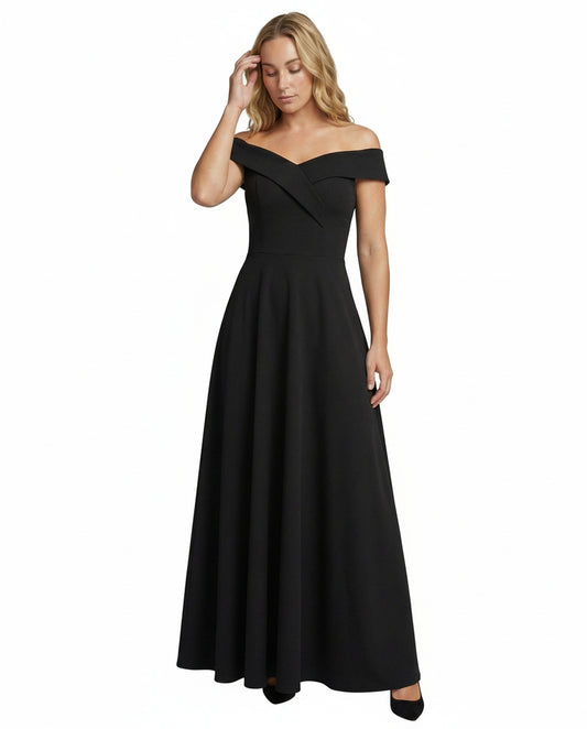Dames Avondjurk Off-Shoulder met A-lijn en Lange Rok