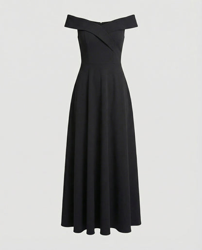 Dames Avondjurk Off-Shoulder met A-lijn en Lange Rok