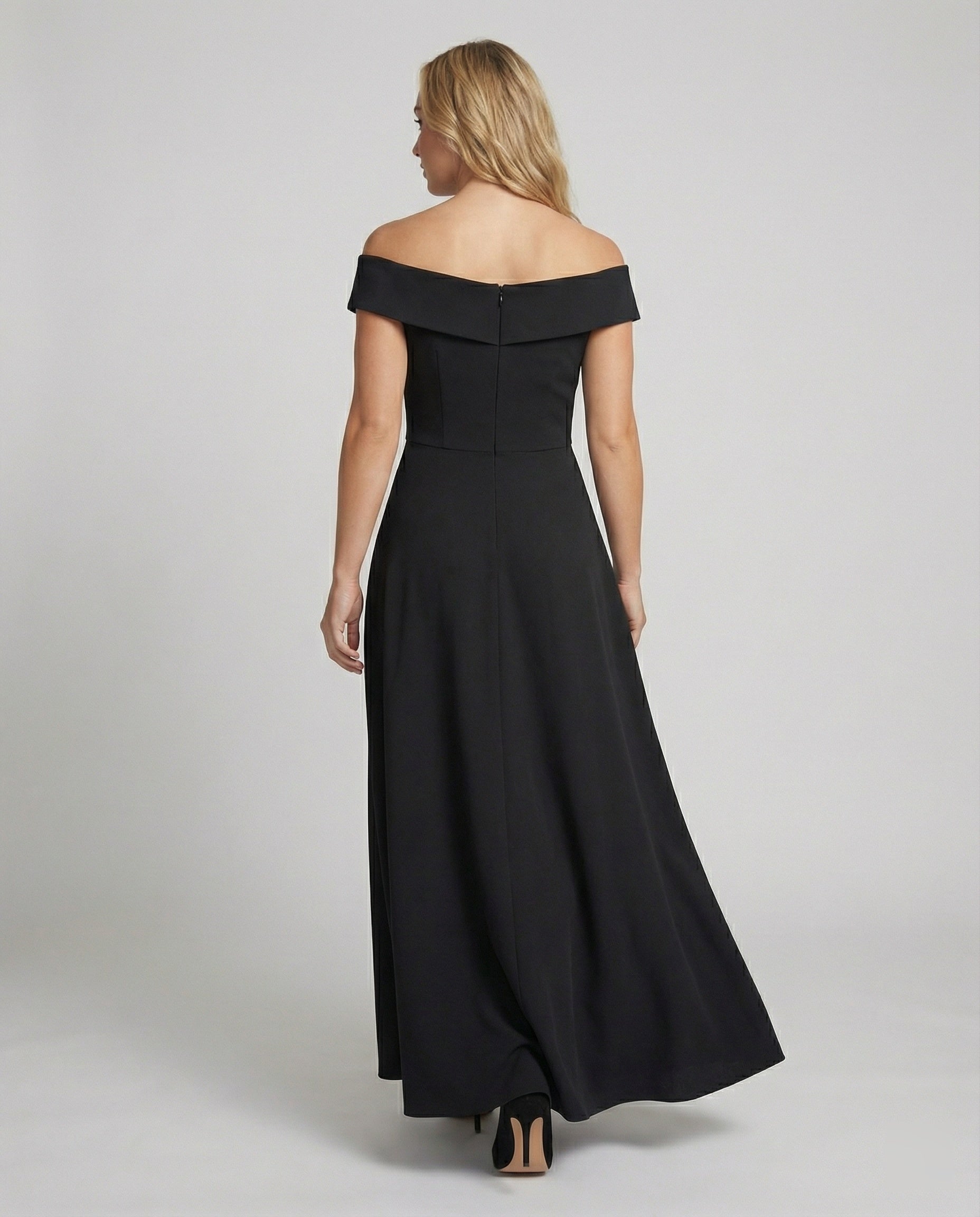 Dames Avondjurk Off-Shoulder met A-lijn en Lange Rok