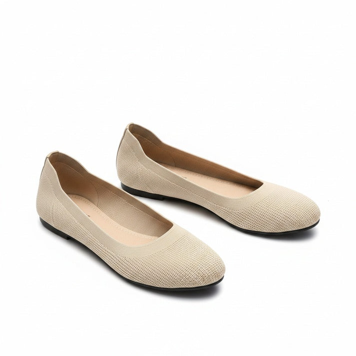 Dames Ballerina's met Ronde Neus en Platte Zool