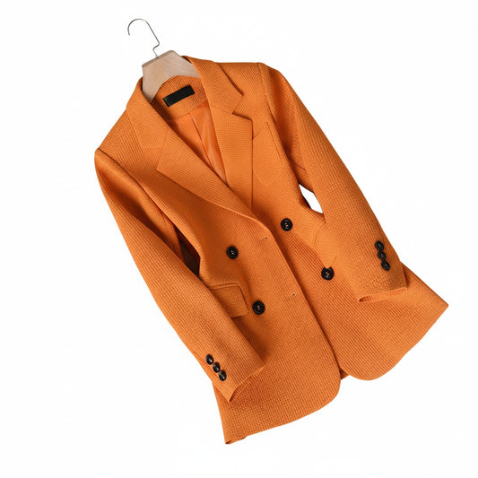 Dames Blazer Mouwloos met Dubbele Rij Knopen