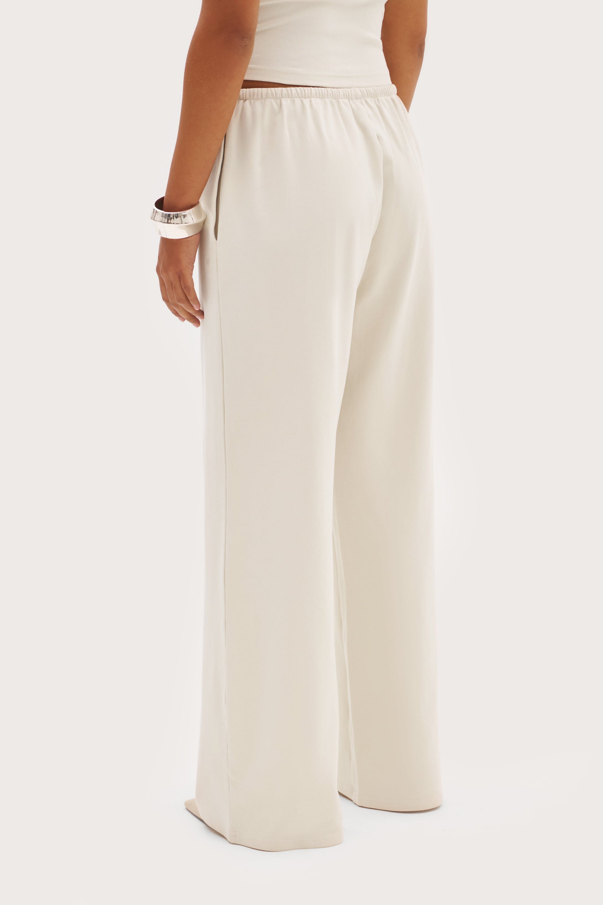 Dames Broek Wide Leg met Elastische Taille en Steekzakken
