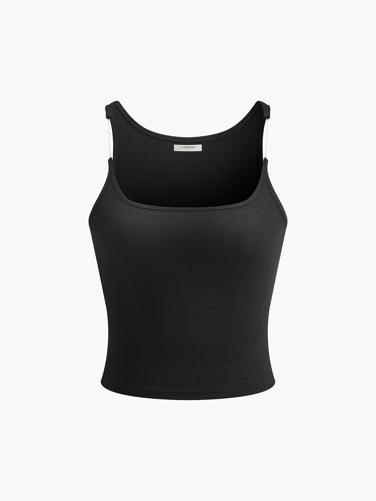 Dames Crop Top Mouwloos met Ronde Hals en Transparante Schouderbandjes