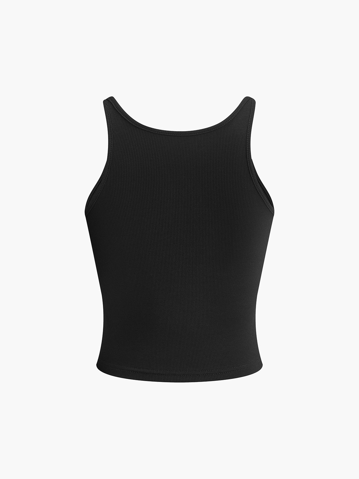 Dames Crop Top Mouwloos met Ronde Hals en Transparante Schouderbandjes