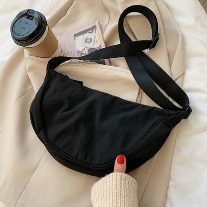 Dames Crossbody Tas Halve Maan Verstelbare Schouderriem