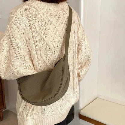 Dames Crossbody Tas Halve Maan Verstelbare Schouderriem