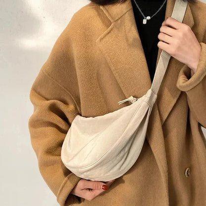Dames Crossbody Tas Halve Maan Verstelbare Schouderriem