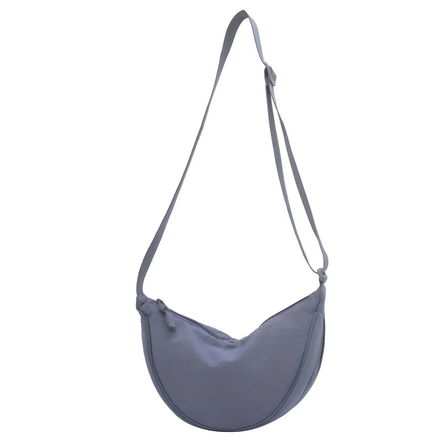 Dames Crossbody Tas Halve Maan Verstelbare Schouderriem Blauw