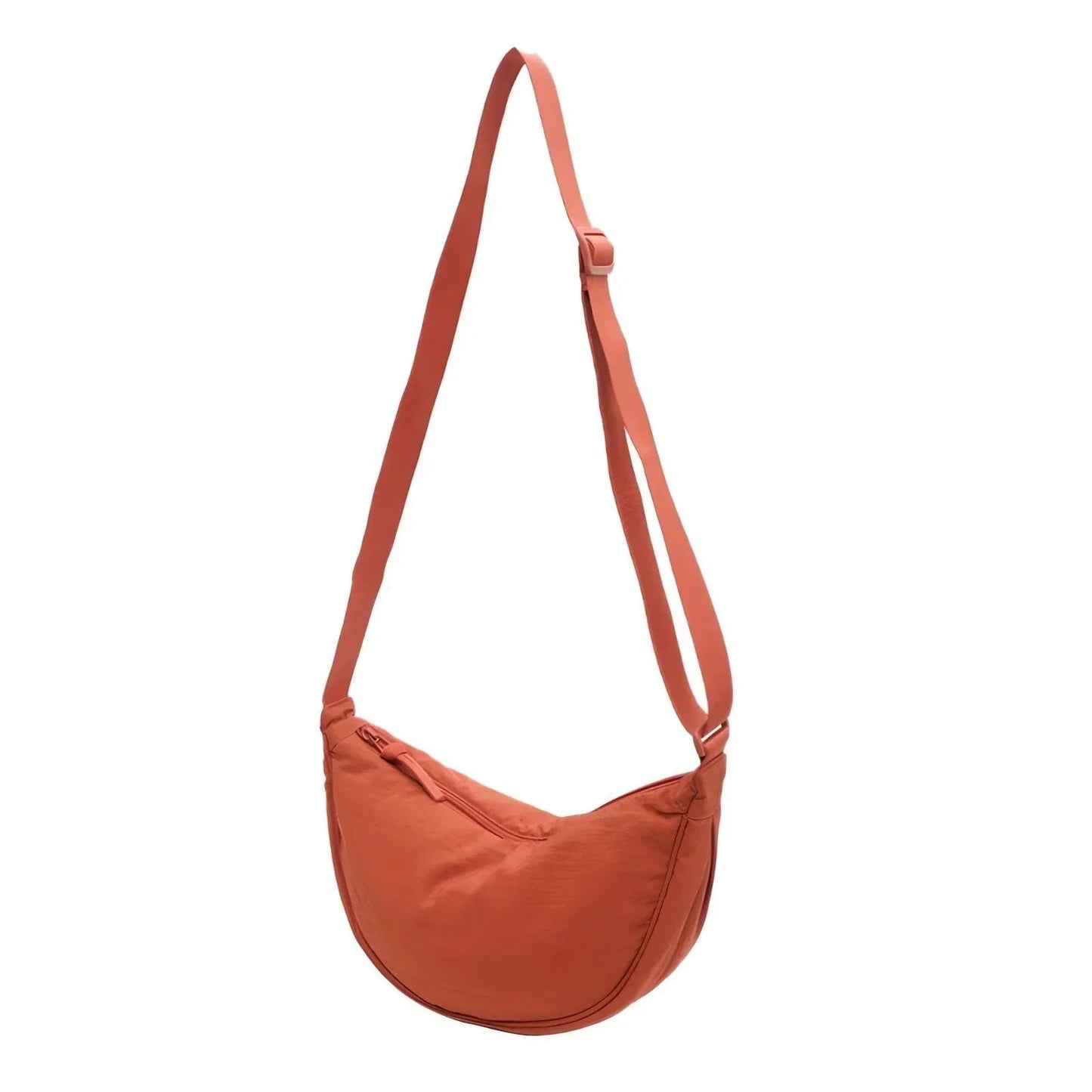 Dames Crossbody Tas Halve Maan Verstelbare Schouderriem Oranje