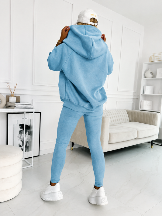 Dames Driedelig Loungewear Set met Oversized Hoodie en Leggings