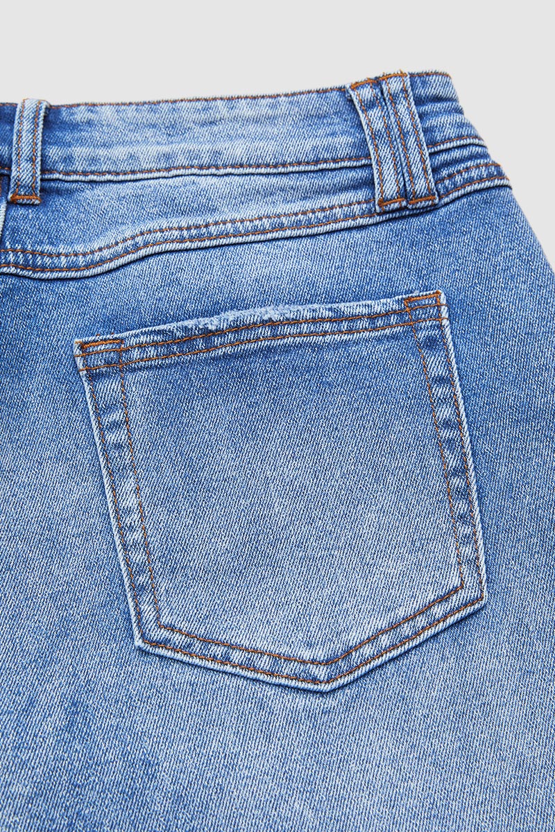 Dames Jeans met Lage Taille en Wide Leg