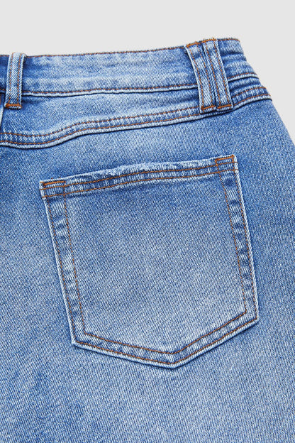 Dames Jeans met Lage Taille en Wide Leg