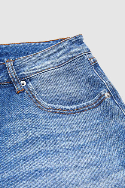 Dames Jeans met Lage Taille en Wide Leg