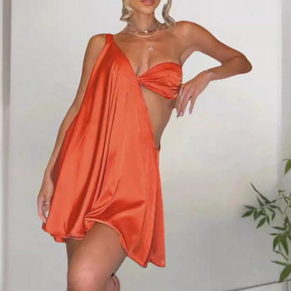 Dames Jurk Asymmetrisch met One-shoulder Design