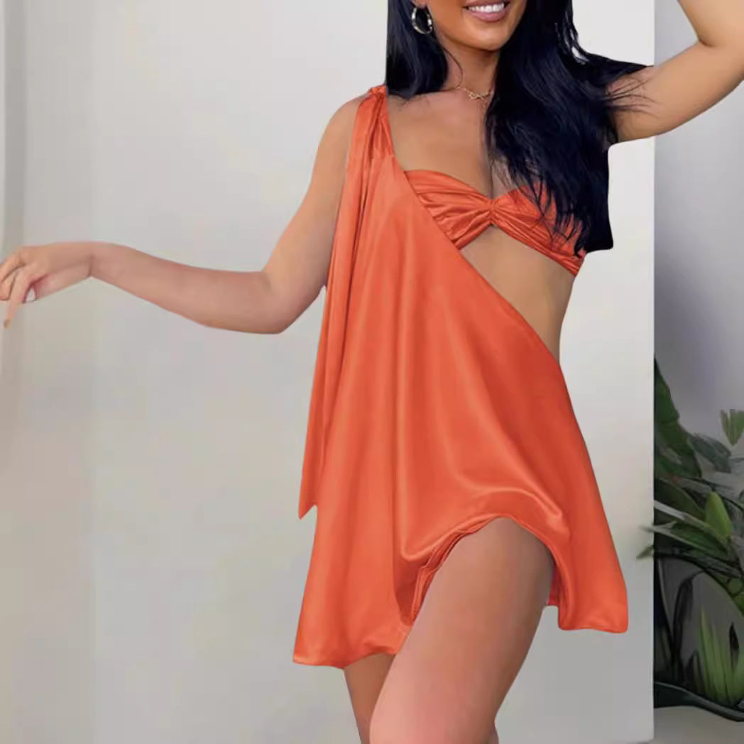 Dames Jurk Asymmetrisch met One-shoulder Design