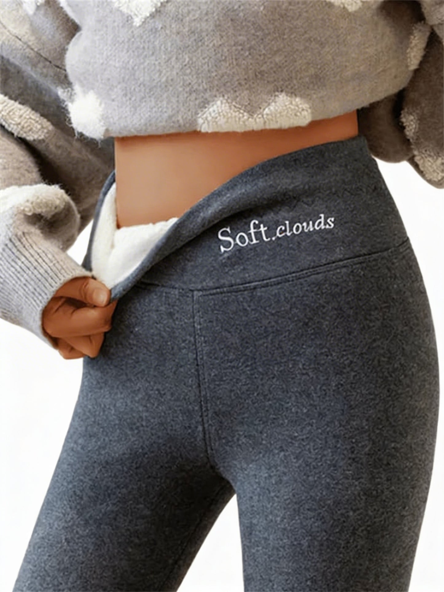 Dames Legging met Fleece Binnenvoering en Hoge Taille