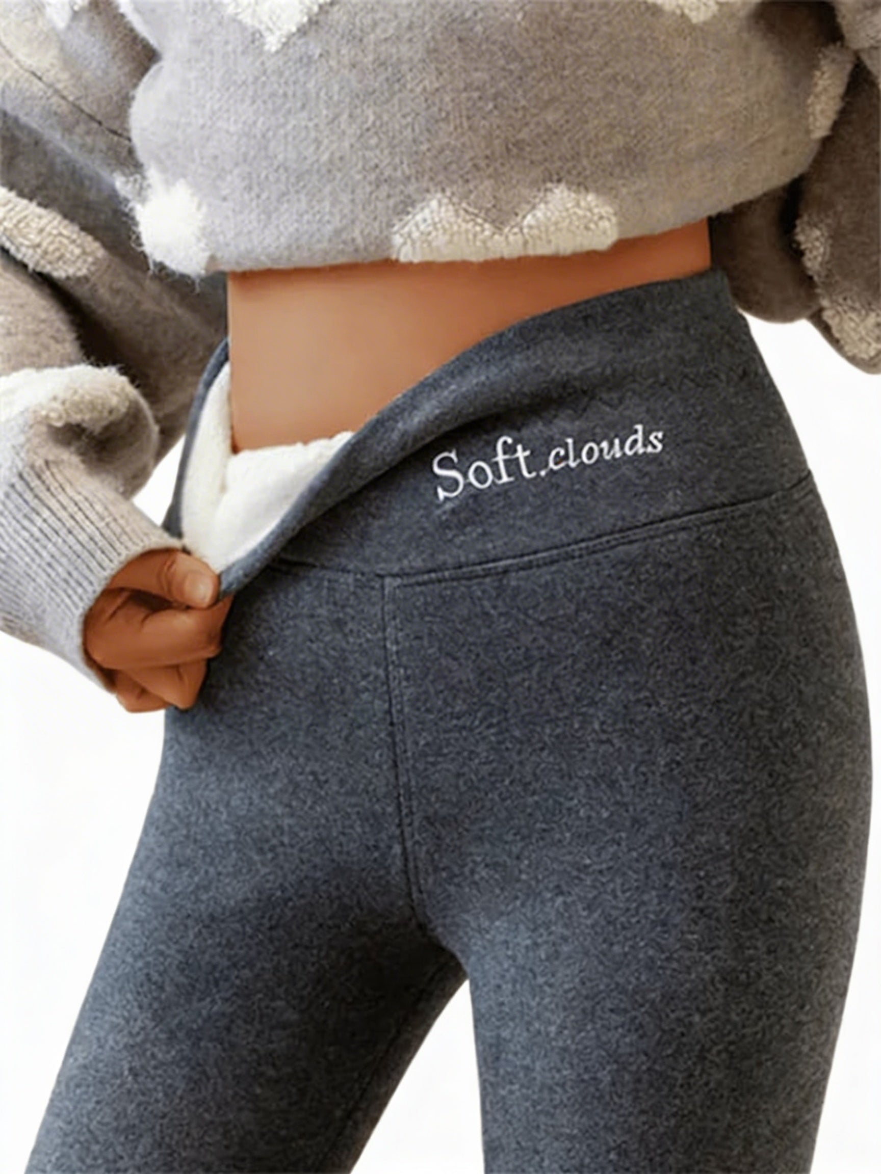 Dames Legging met Fleece Binnenvoering en Hoge Taille