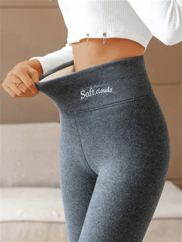 Dames Legging met Fleece Binnenvoering en Hoge Taille
