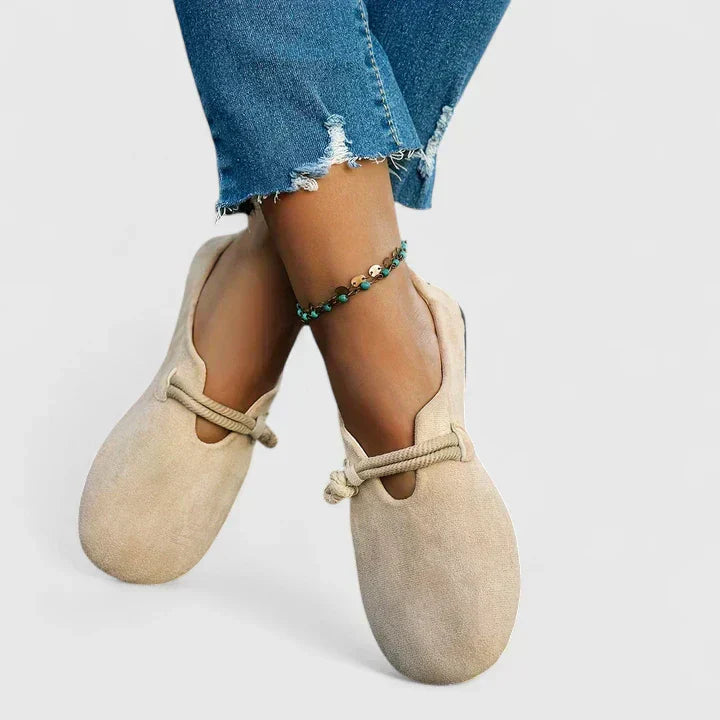 Dames Loafers met Touwdetail en Ronde Neus