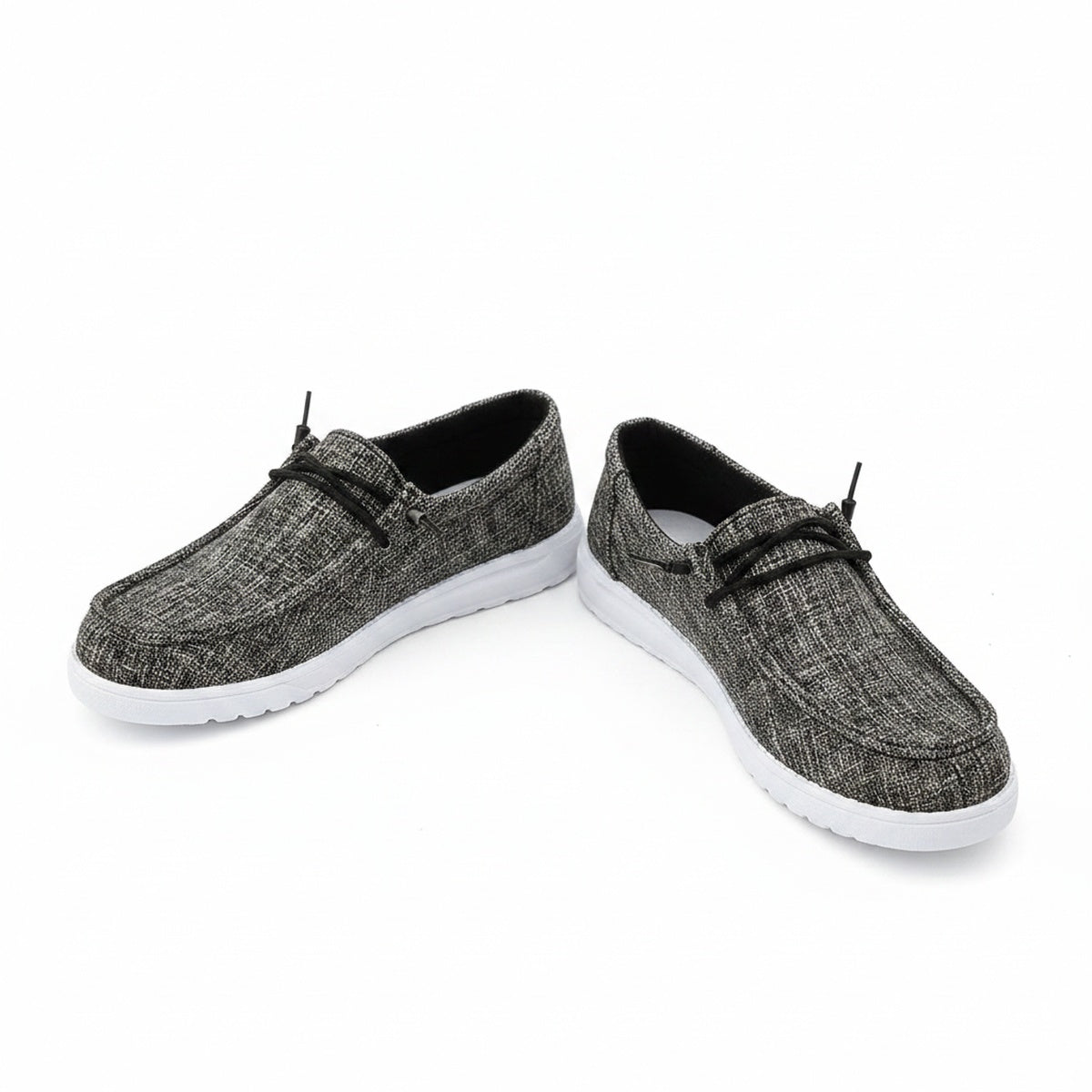 Dames Loafers met Vetersluiting en Witte Zool
