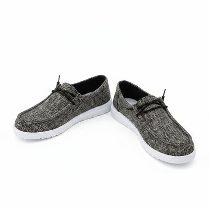 Dames Loafers met Vetersluiting en Witte Zool