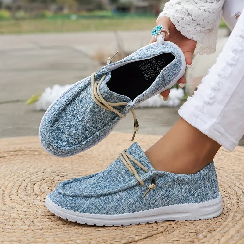 Dames Loafers met Vetersluiting en Witte Zool