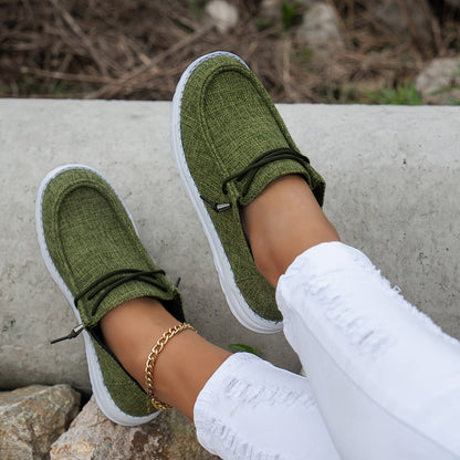 Dames Loafers met Vetersluiting en Witte Zool