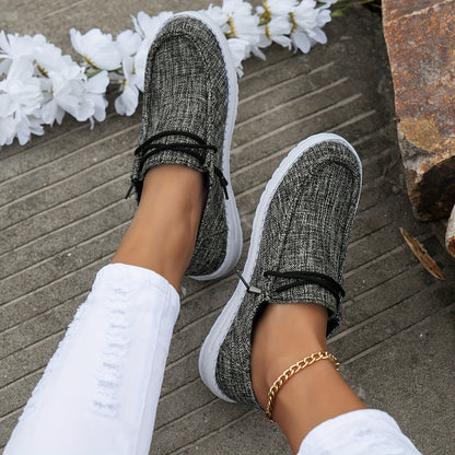 Dames Loafers met Vetersluiting en Witte Zool