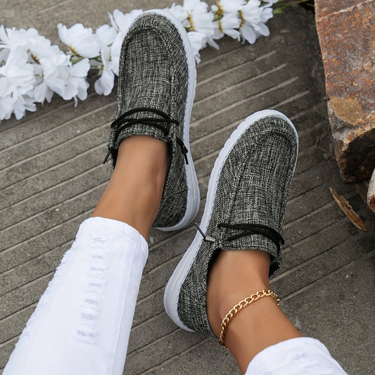 Dames Loafers met Vetersluiting en Witte Zool