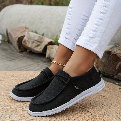 Dames Loafers met Vetersluiting en Witte Zool